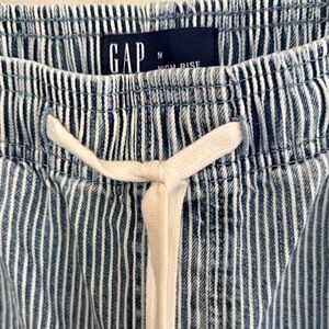 Blue Striped wide leg jeans